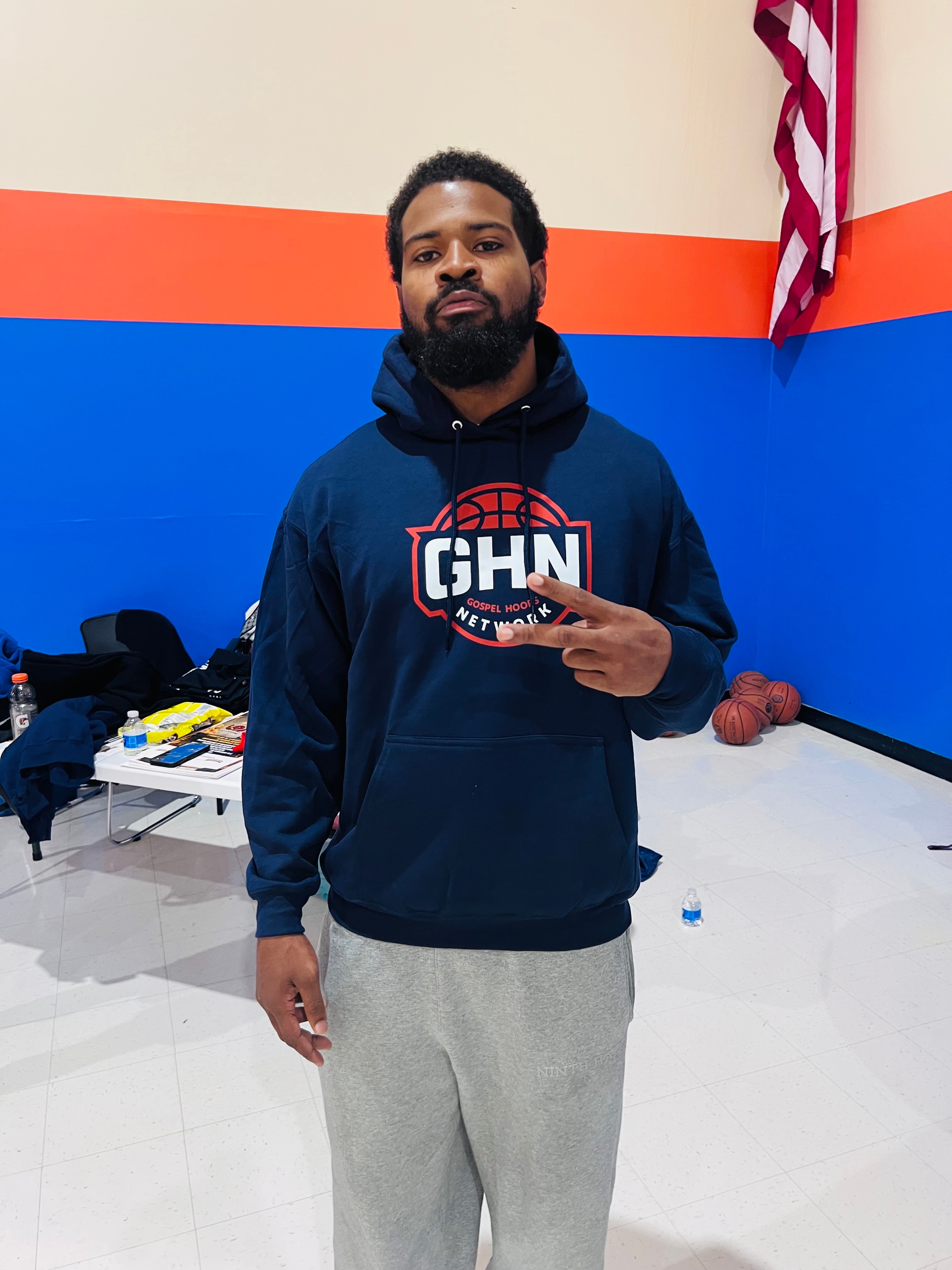 GHN hoodie repped at the gym